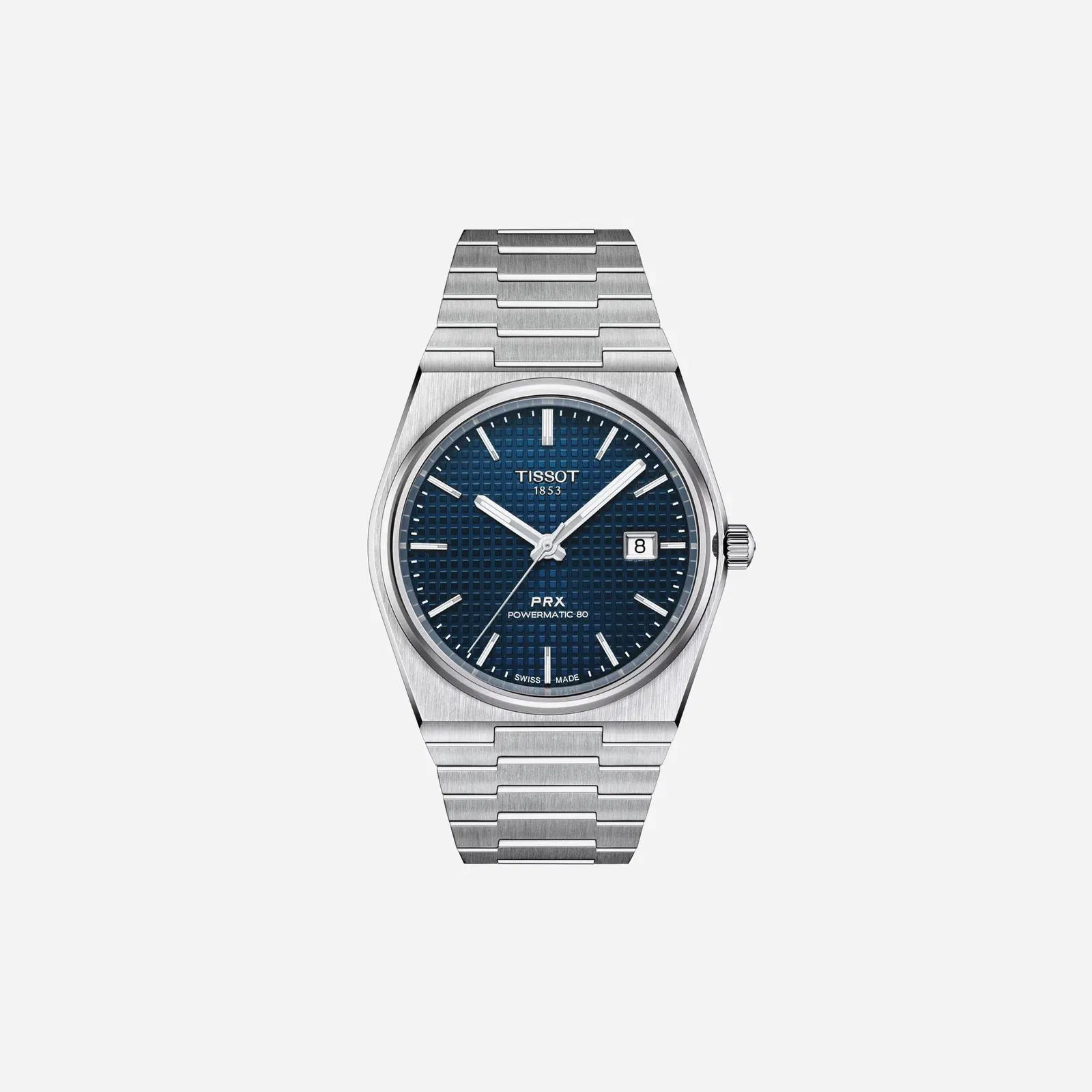 Tissot PRX Powermatic 80 Blue Dial Silver Stainless Steel Strap Watch
