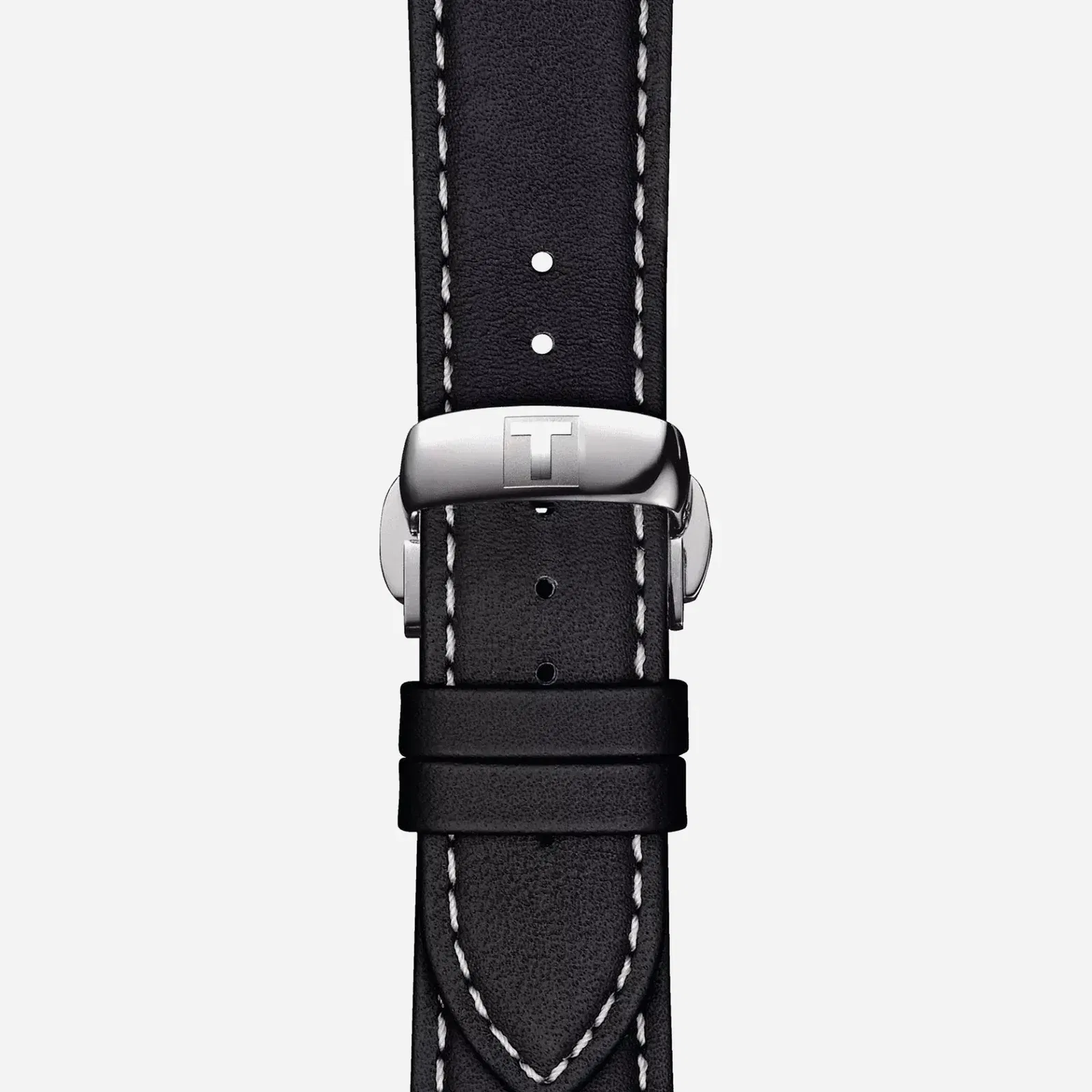 Tissot Gentleman Powermatic 80 Silicium Dauphine Dial Black Leather Strap Watch