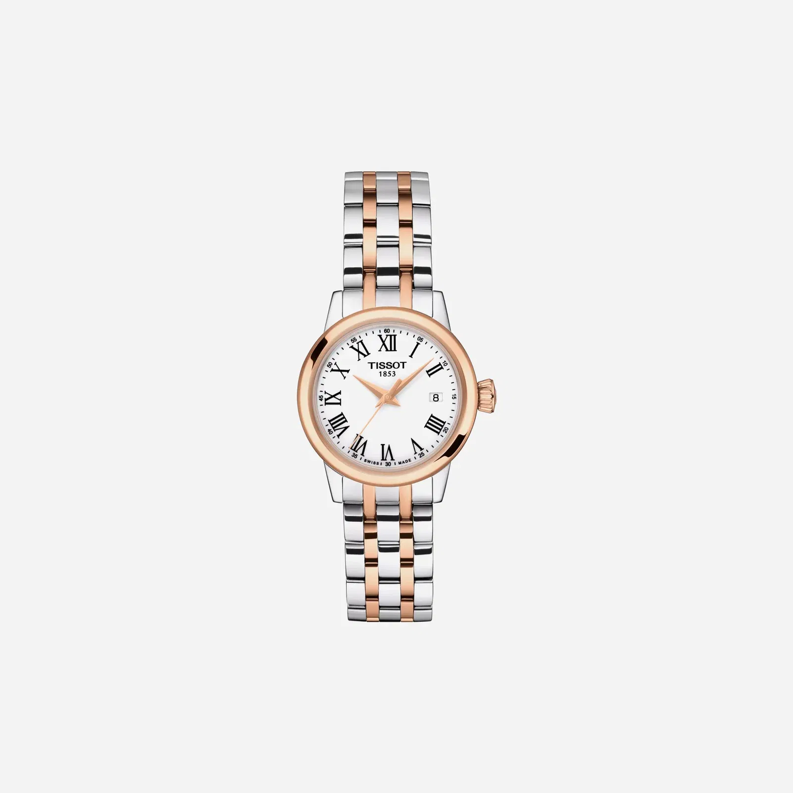 Tissot Classic Dream Lady Dauphine Dial Silver & Rose Gold PVD Watch