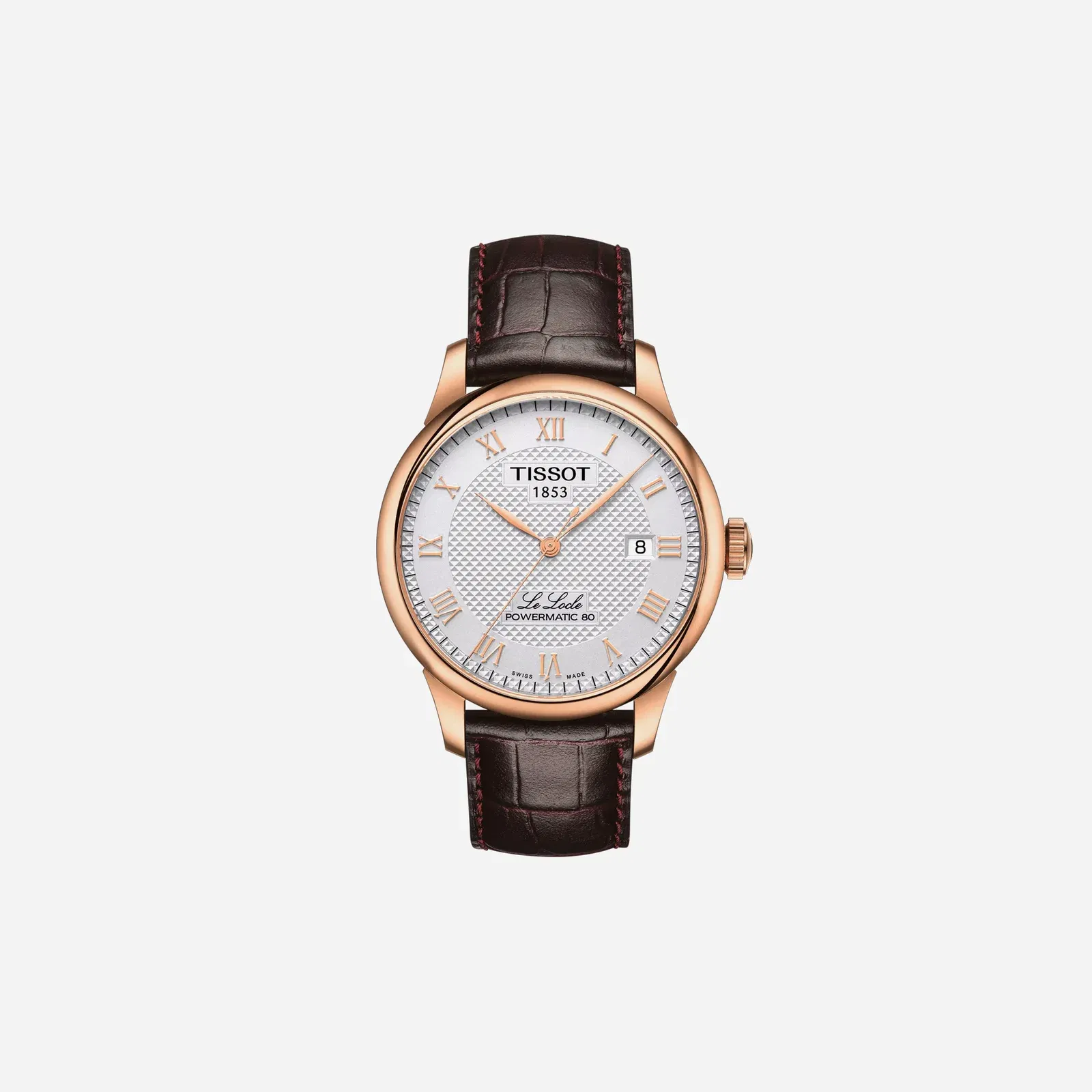 Tissot Le Locle Powermatic 80 Automatic Dial Brown Leather Strap Watch