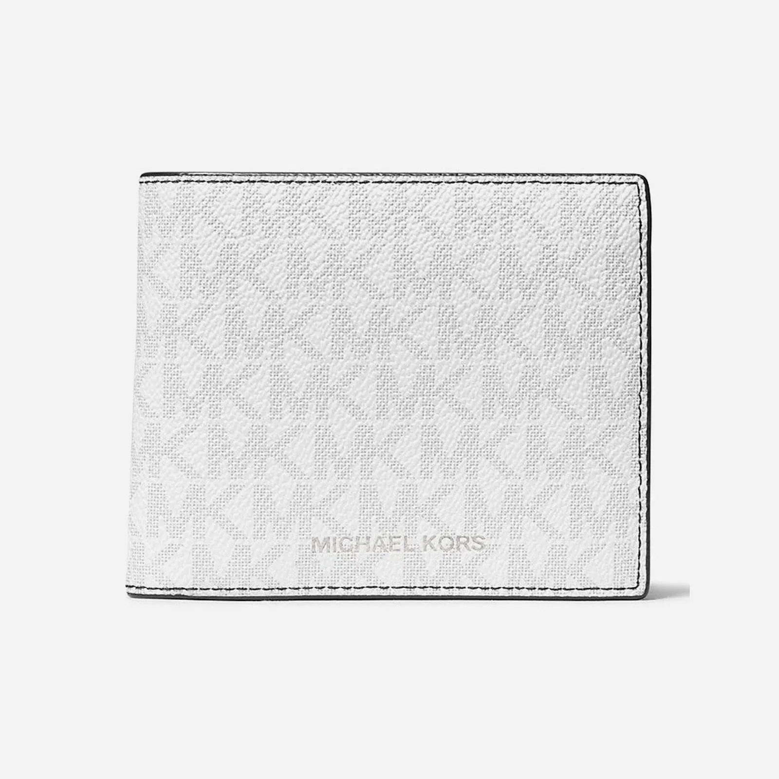 Michael Kors Cooper Logo Billfold Wallet With Coin Pouch Bright Wht