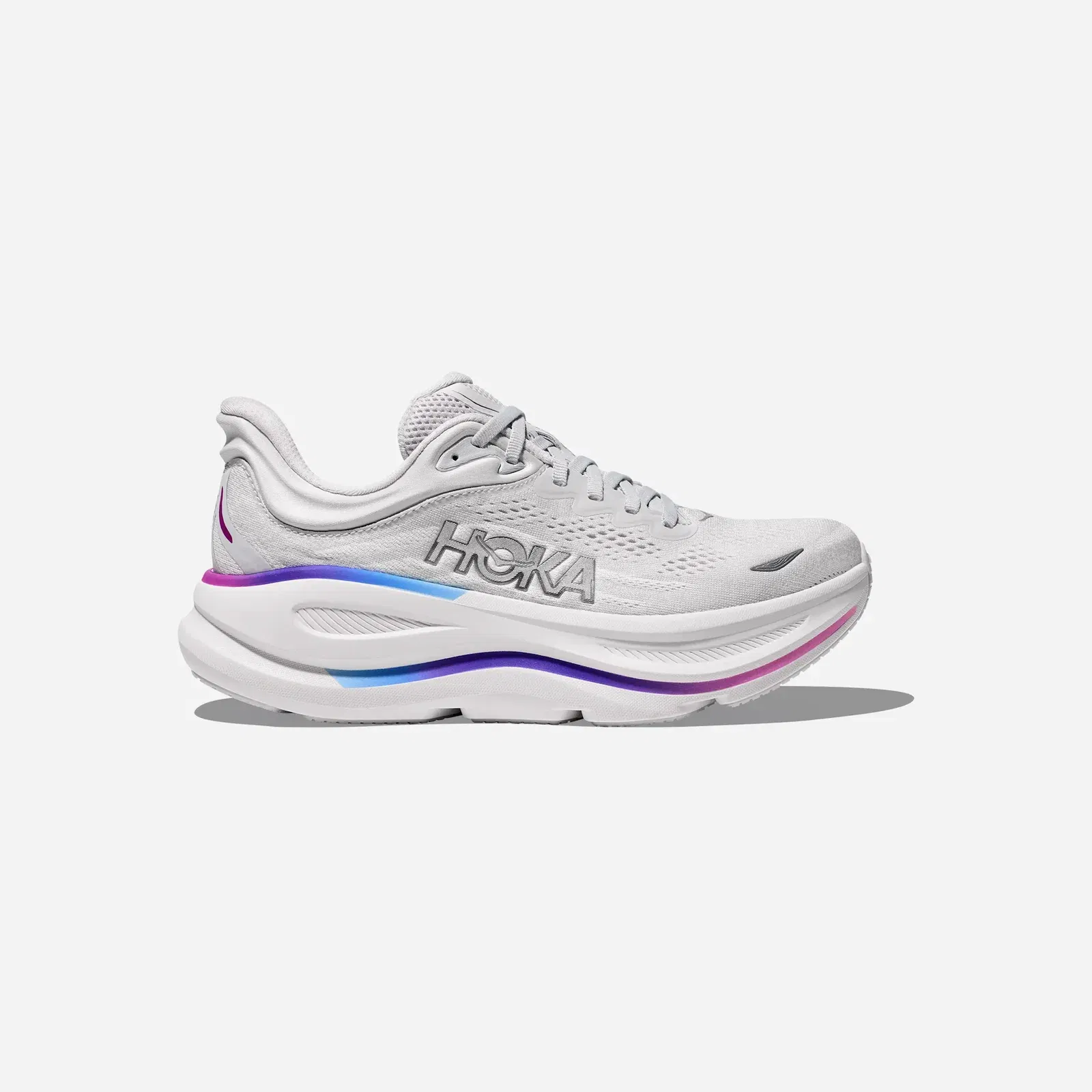 Hoka Bondi 9 Cosmic Grey White Regular WMNS