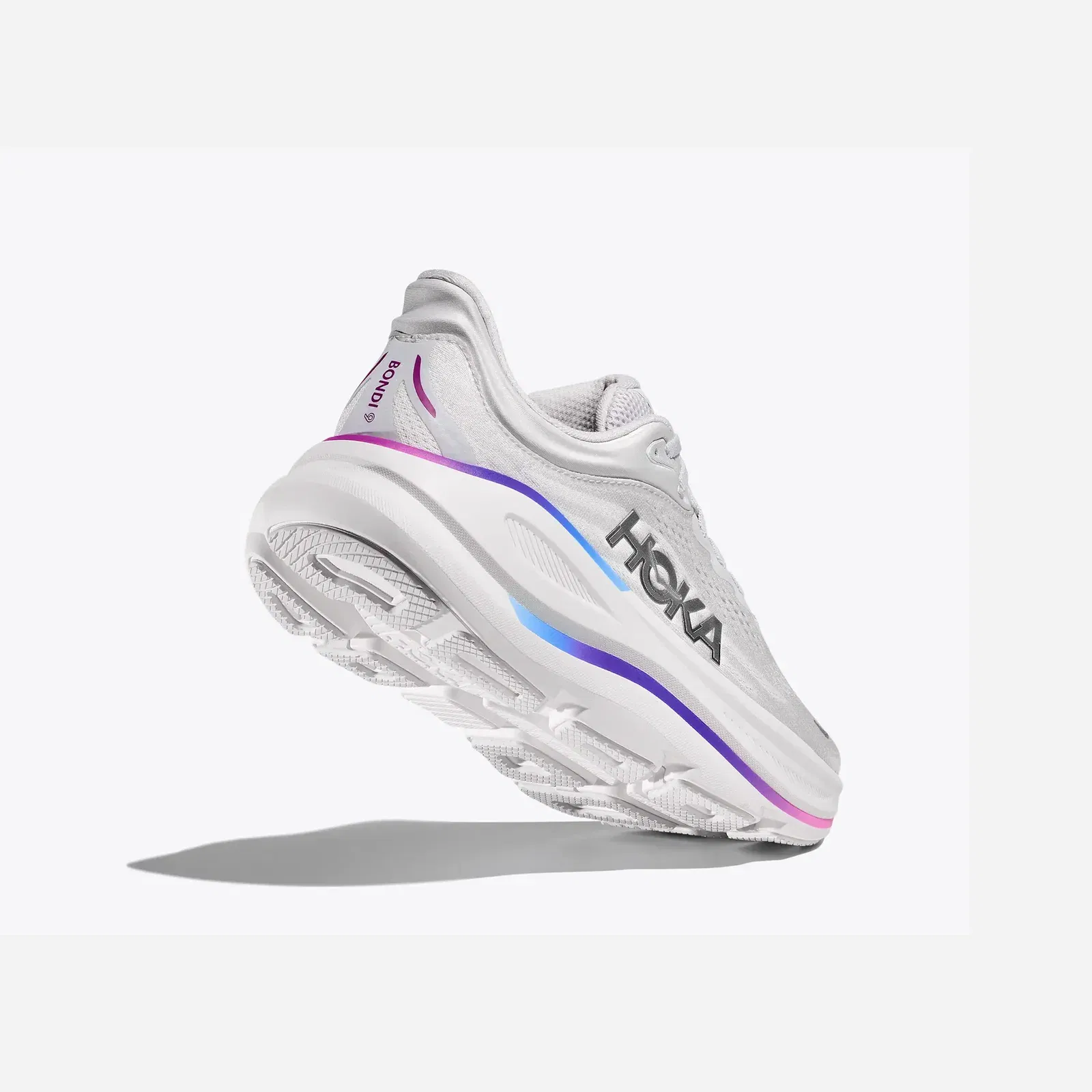 Hoka Bondi 9 Cosmic Grey White Regular WMNS