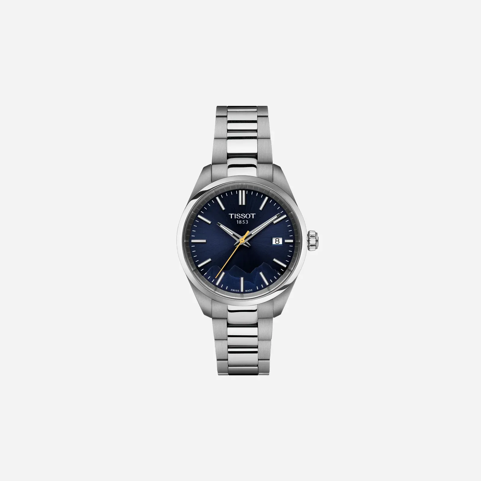 Tissot PR 100 Jungfraubahn Quartz 34mm Blue Dial Silver Steel Watch