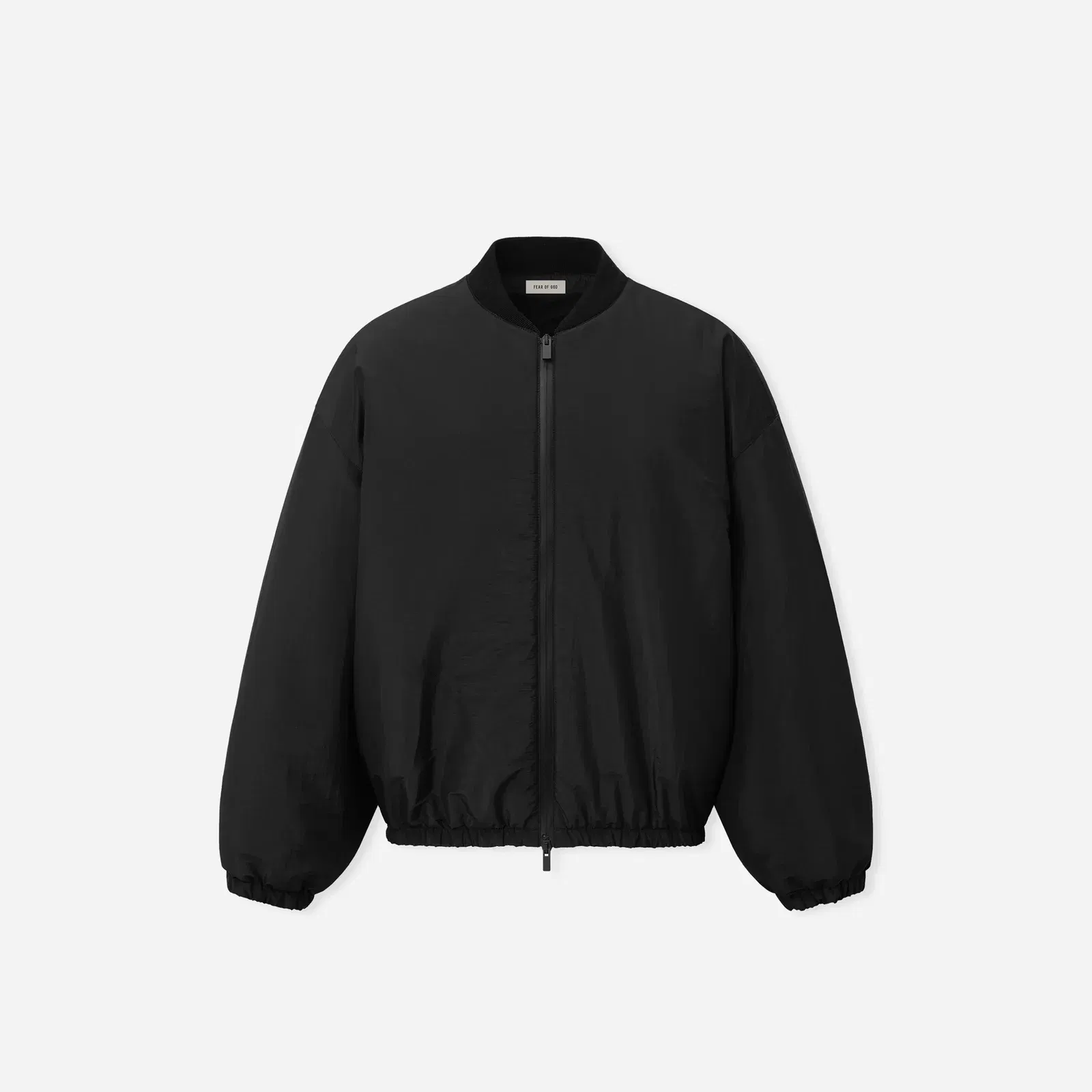 Fear Of God Nylon Taffeta Padded Bomber Jacket Off Black