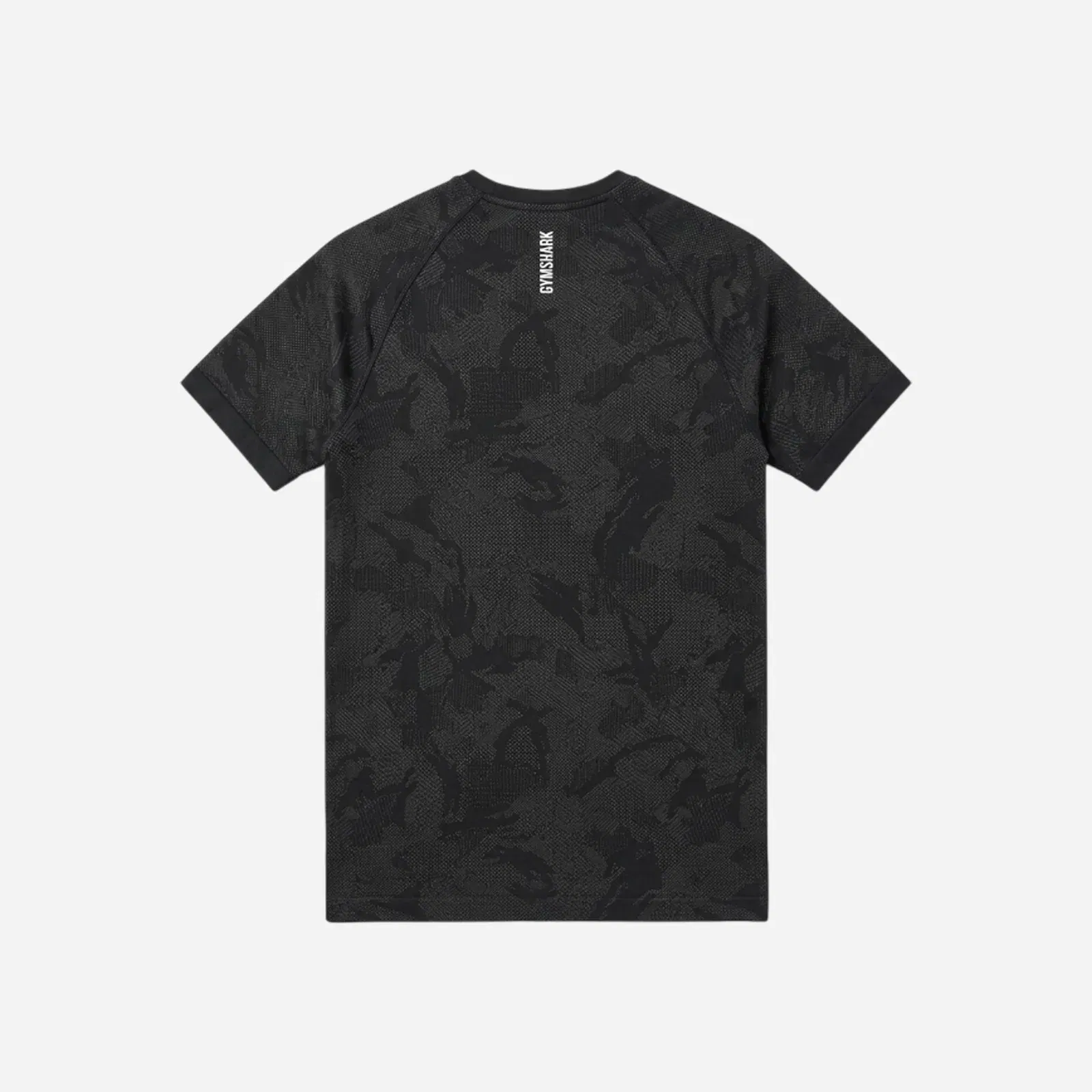 Gymshark Geo Seamless T-Shirt Slim Fit Black/Charcoal Grey