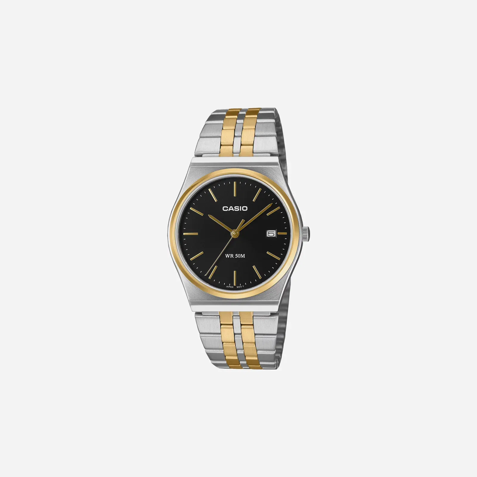 Casio MTP-B145SG-1AV Black Gold Dial Stainless Steel Watch