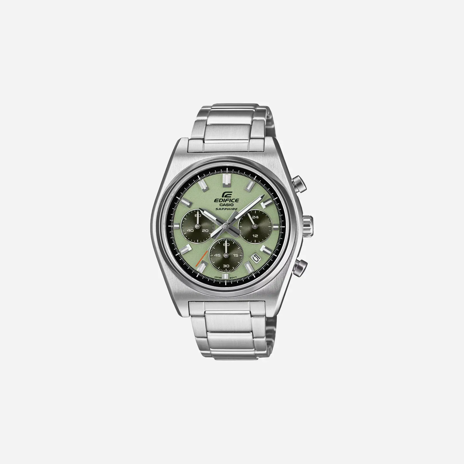 Casio Edifice Standard Chronograph EFB-730D-2BV Green Dial Stainless Steel Watch