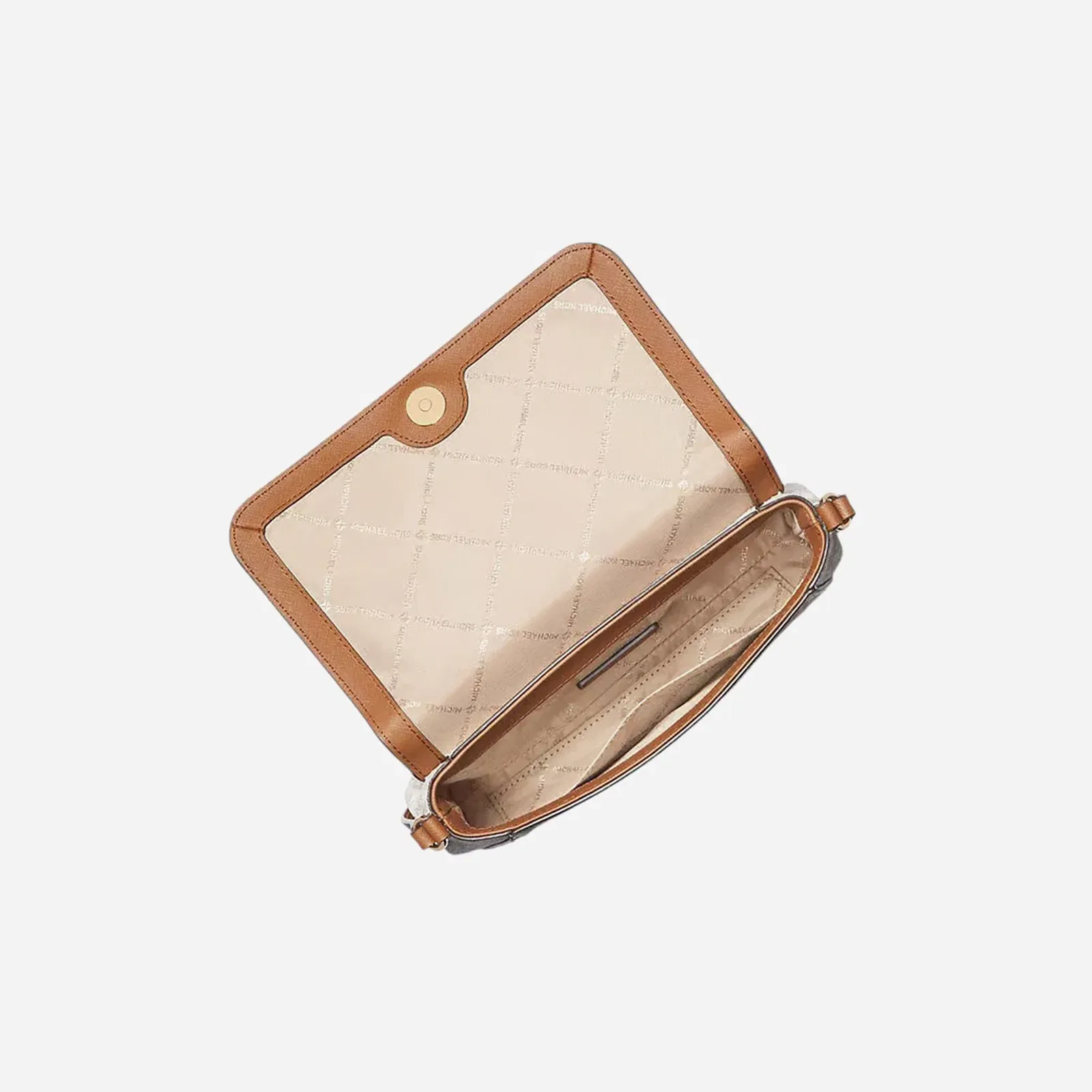Michael Kors Jet Set Medium Signature Logo Crossbody Bag Vanilla