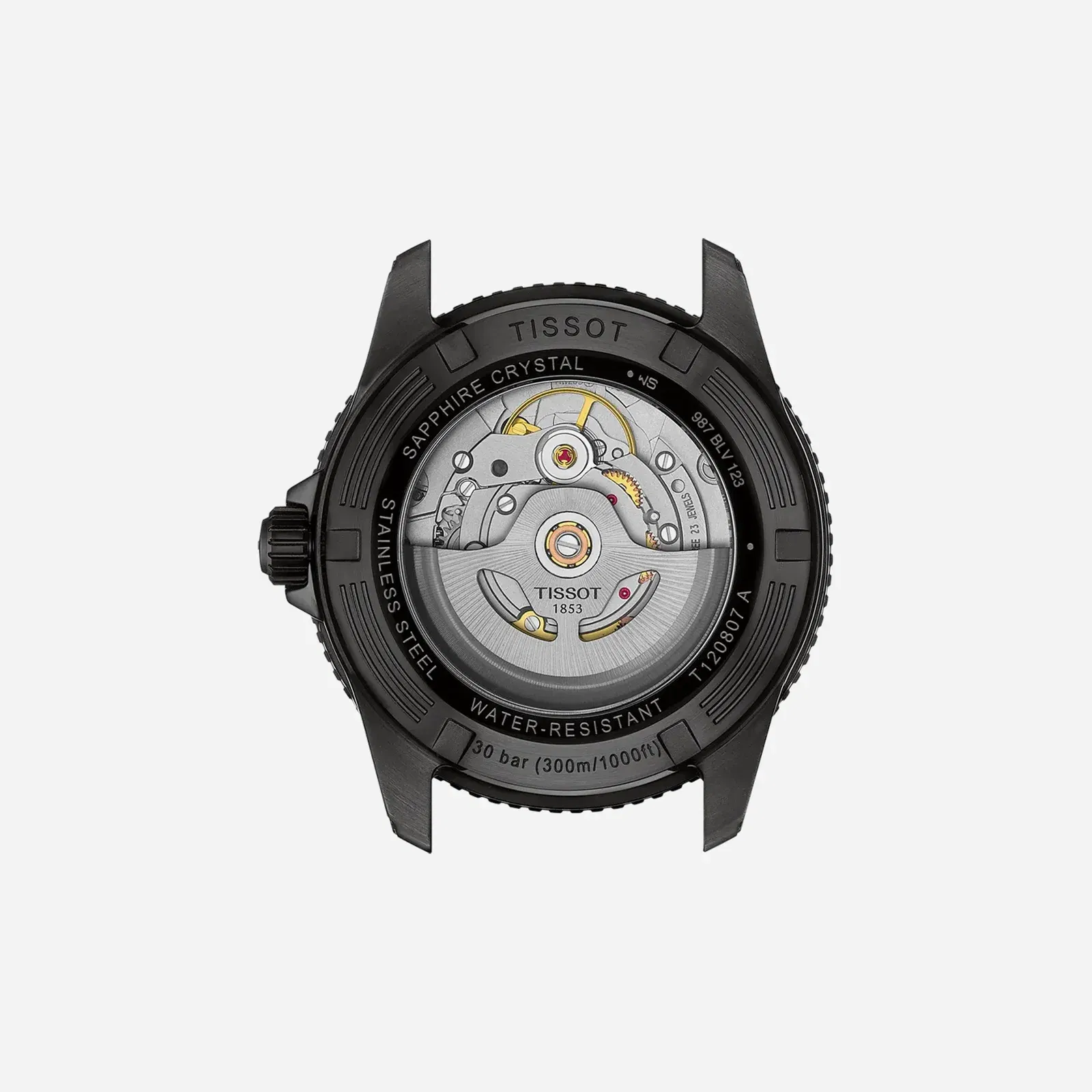 Tissot Seastar 1000 Powermatic 80 40mm Black Dial Black Stainless Steel Black PVD Strap Watch