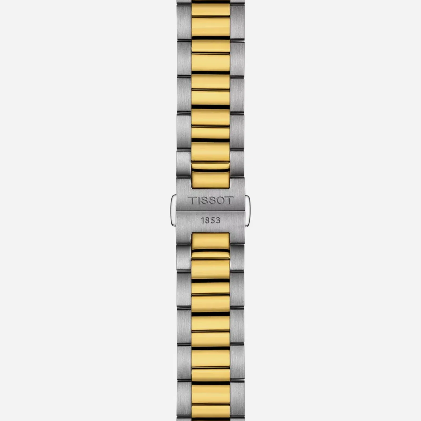 Tissot PR 100 40 mm White Dial Silver & Yellow Gold PVD Watch