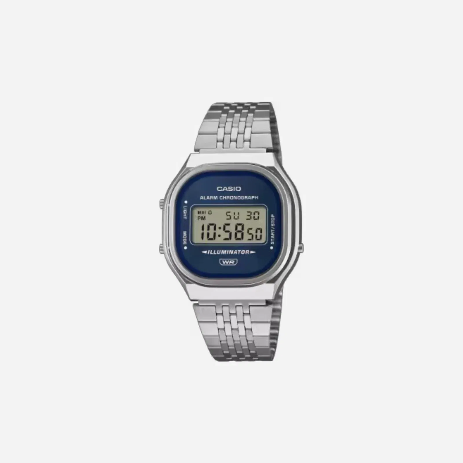 Casio Vintage A140WE-2A Blue Dial Digital Stainless Steel Watch