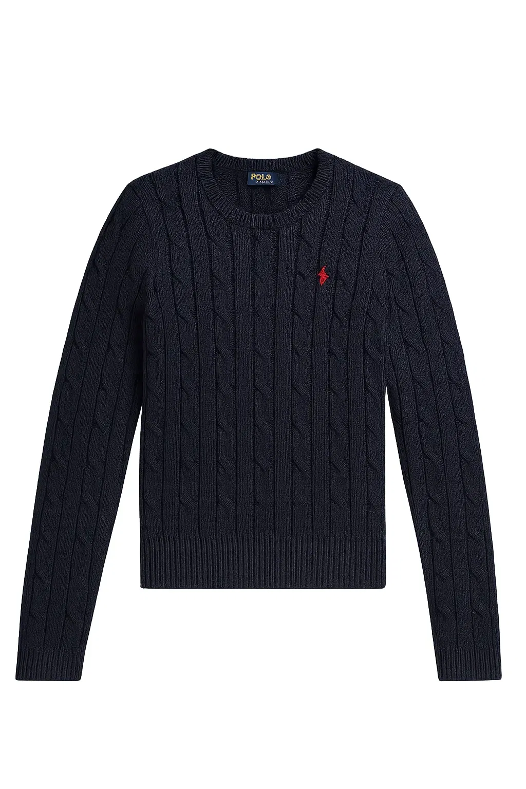 Polo Ralph Lauren Cable-Knit Cotton Crewneck Sweater Hunter Navy