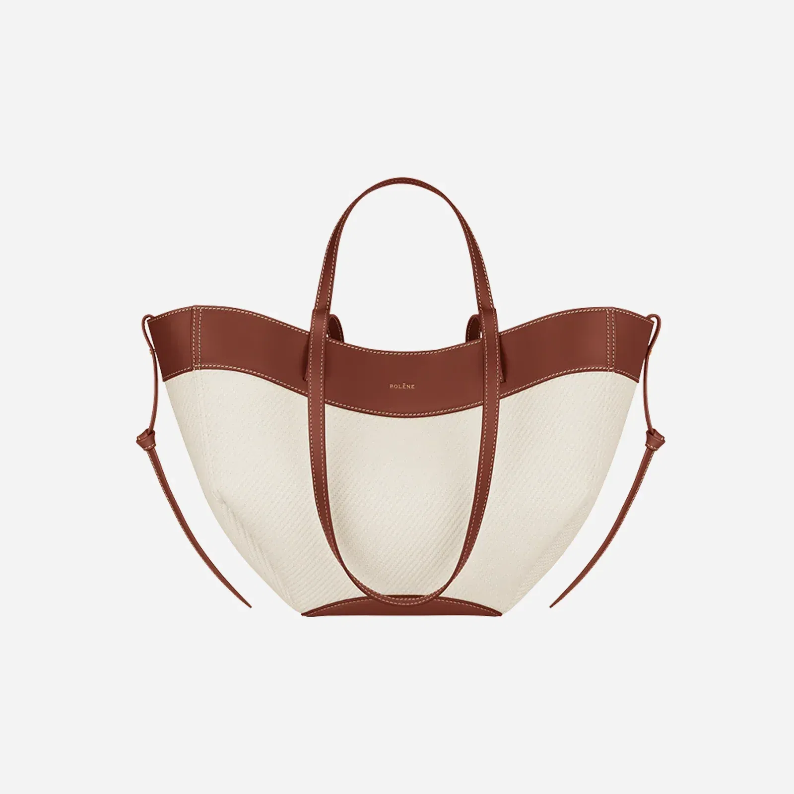 Polene Cyme Mini Cognac Canvas