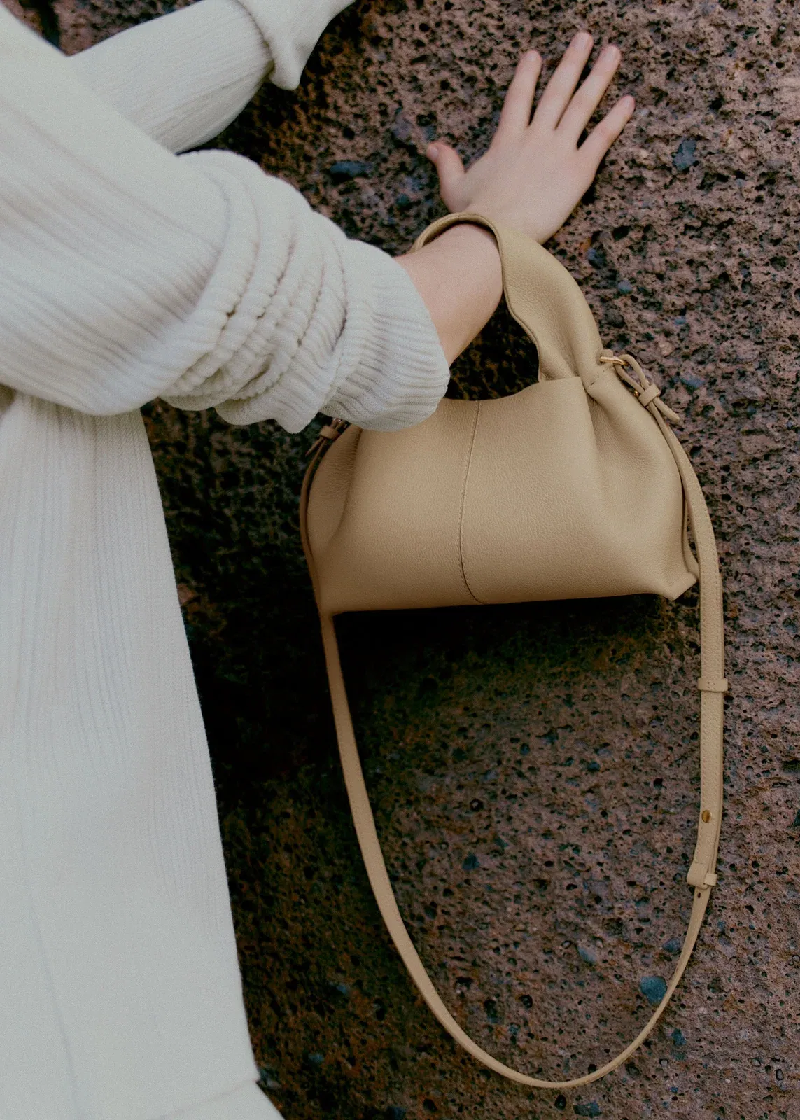 Polene Numero Neuf Mini Textured Sand