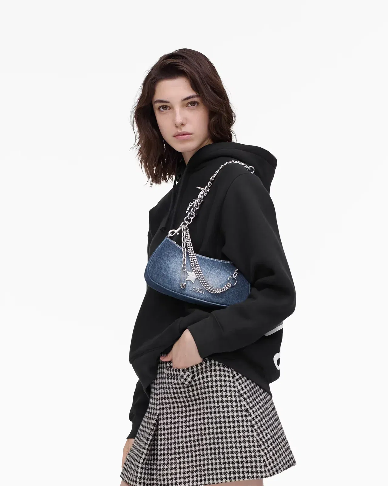 Marc Jacobs Marc Jacobs The Faded Denim Charm Shoulder Bag Faded Vintage Indigo Faded Vintage Indigo