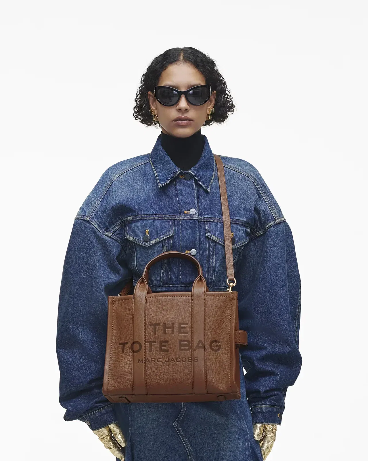Marc Jacobs Marc Jacobs The Leather Medium Tote Bag Argan Oil Argan Oil