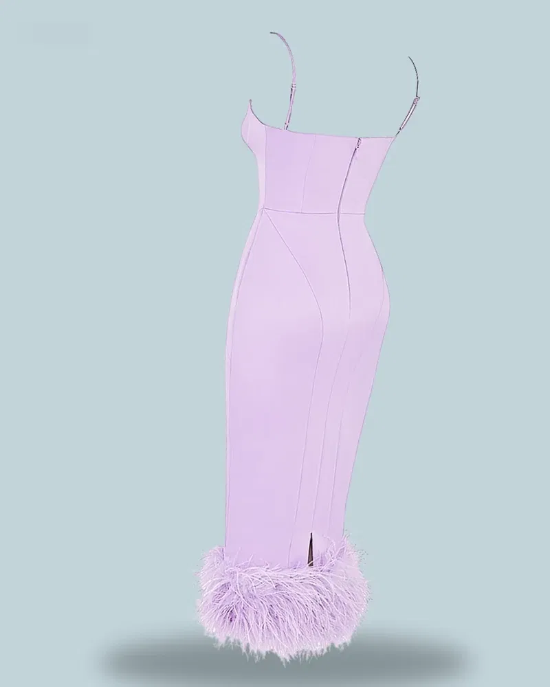 House of CB HELENA
ORCHID SATIN MIDI DRESS