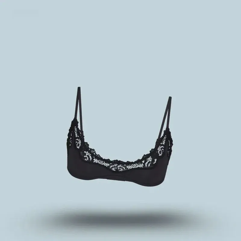 SKIMS Fits Everybody lace-trimmed stretch-woven bra