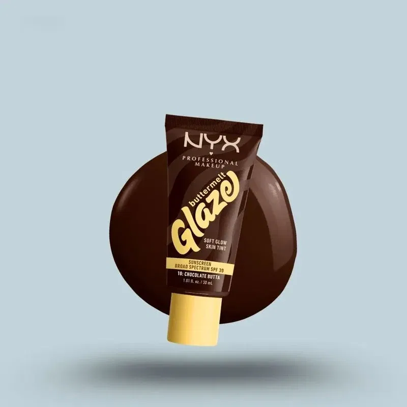 NYX Professional Makeup Buttermelt Glaze Soft Glow Skin Tint + SPF/FPS 30 Foundation (Various Shades)