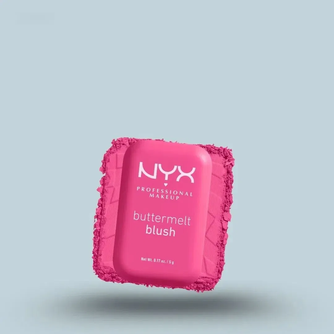 NYX Professional Makeup Buttermelt Powder Blush up to 12H Wear- Butta with time