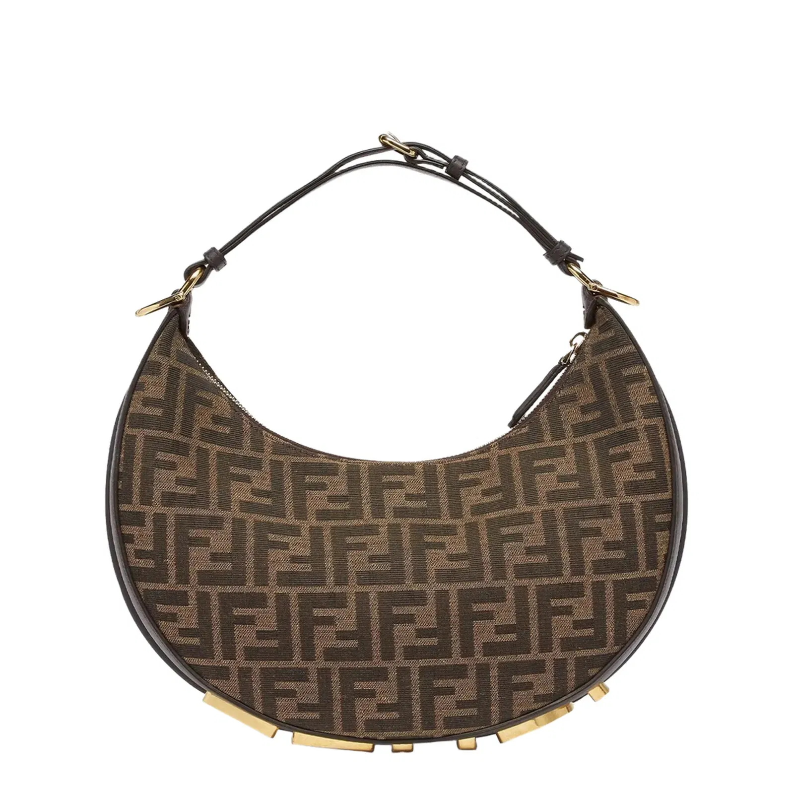 Fendigraphy Leather Shoulder Bags - Brown