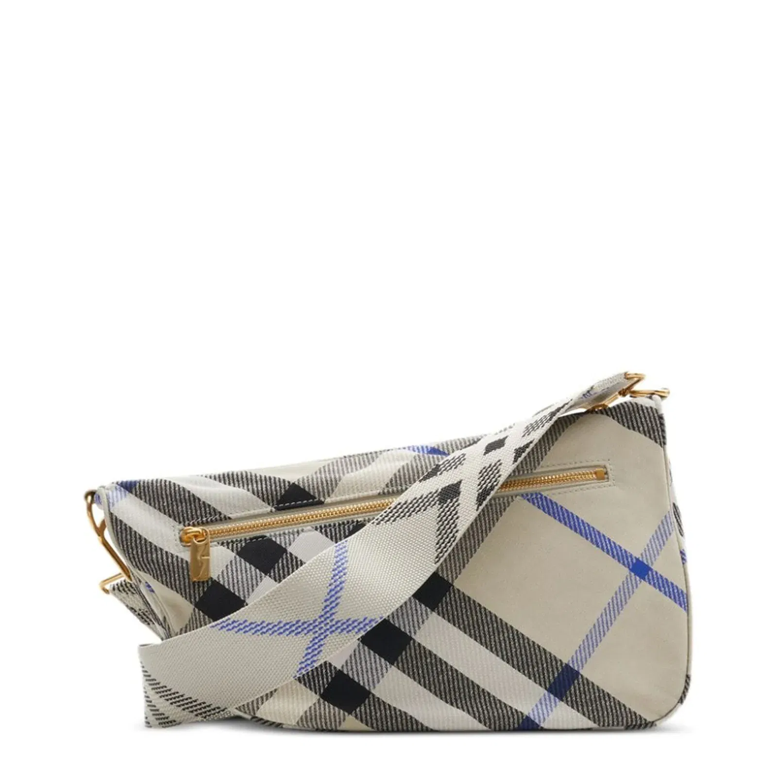 Medium Shield Checkered Crossbody Bag