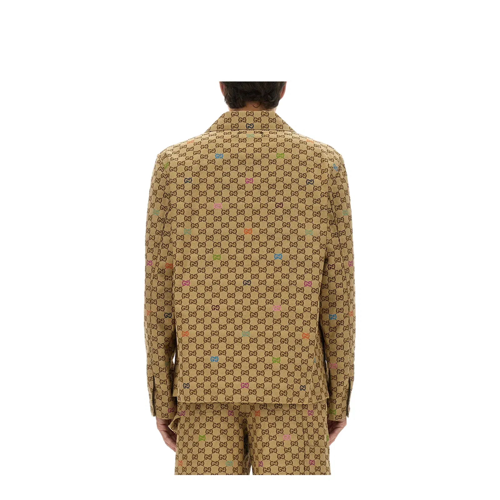 Canvas Jacket in Camel and Dark Brown