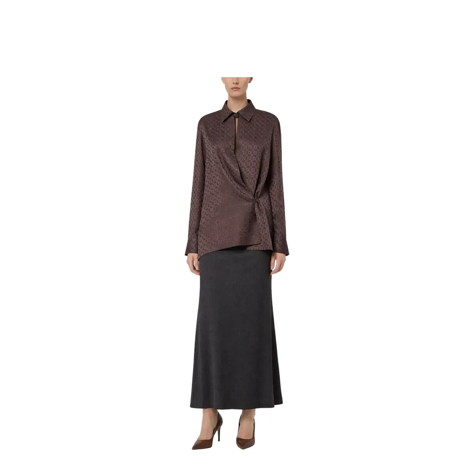 Shirt Silk Brown