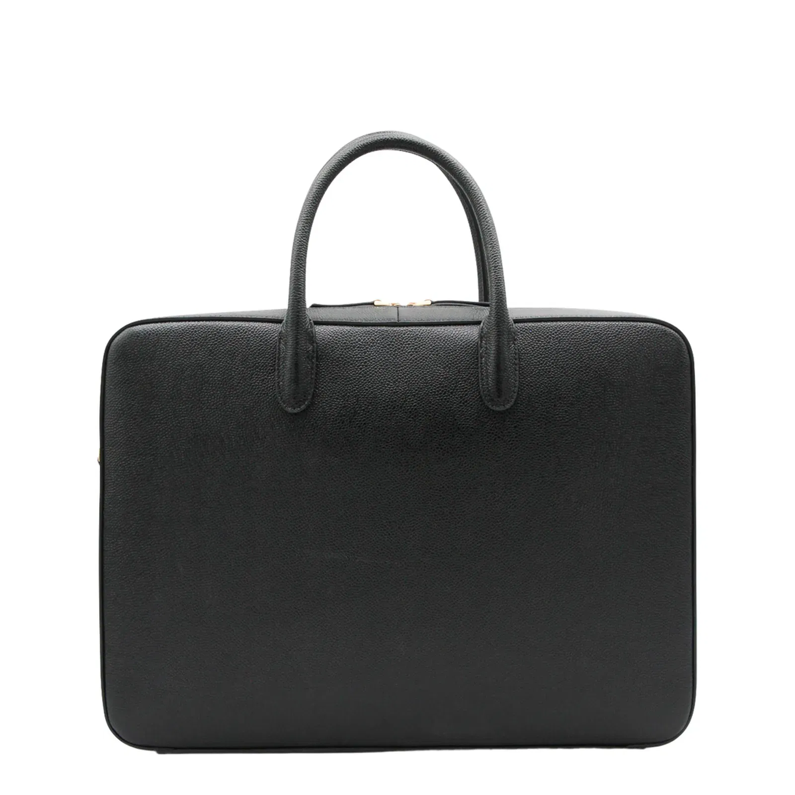 Black Double Brass Zipper Bag
