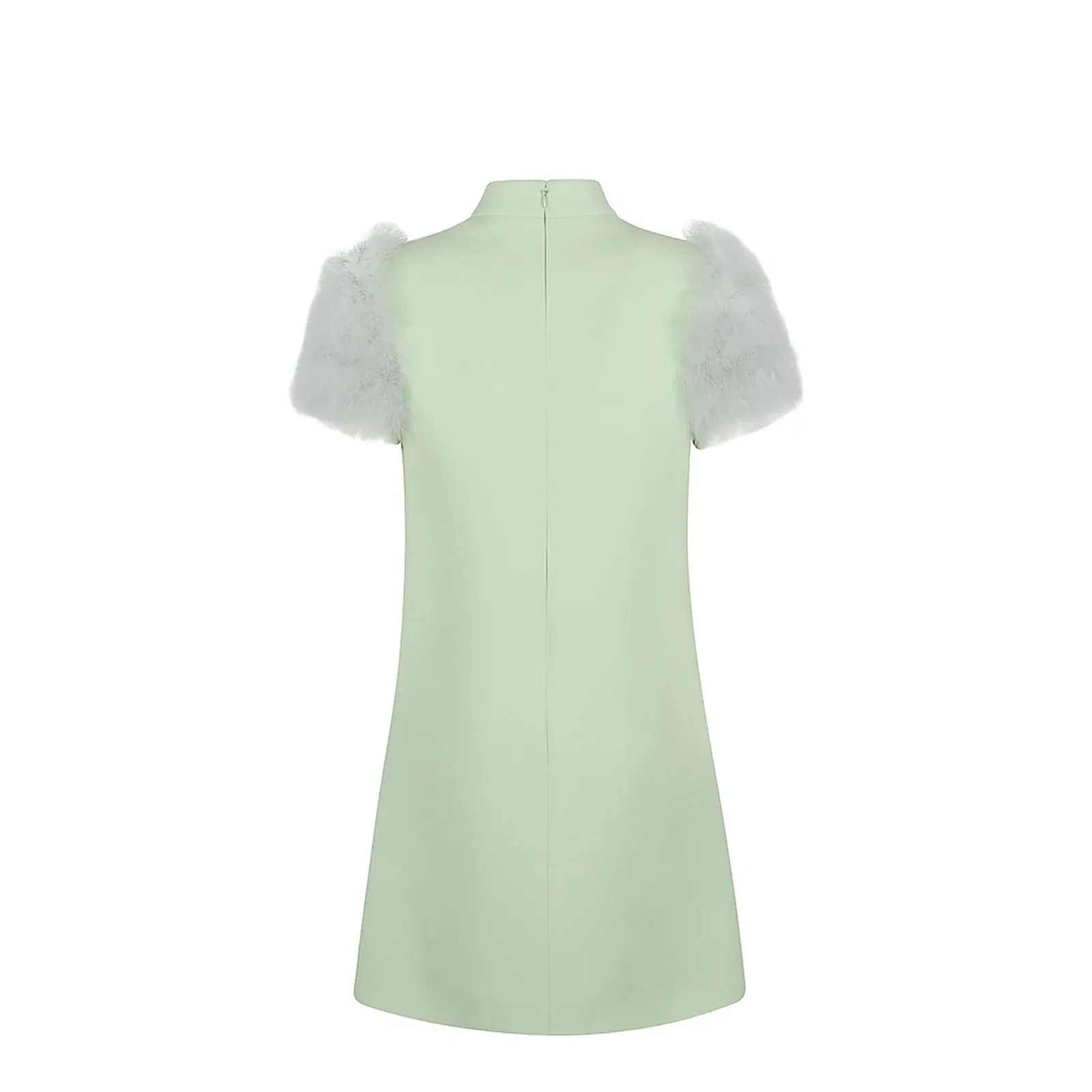 Feathered Wool And Silk Dress