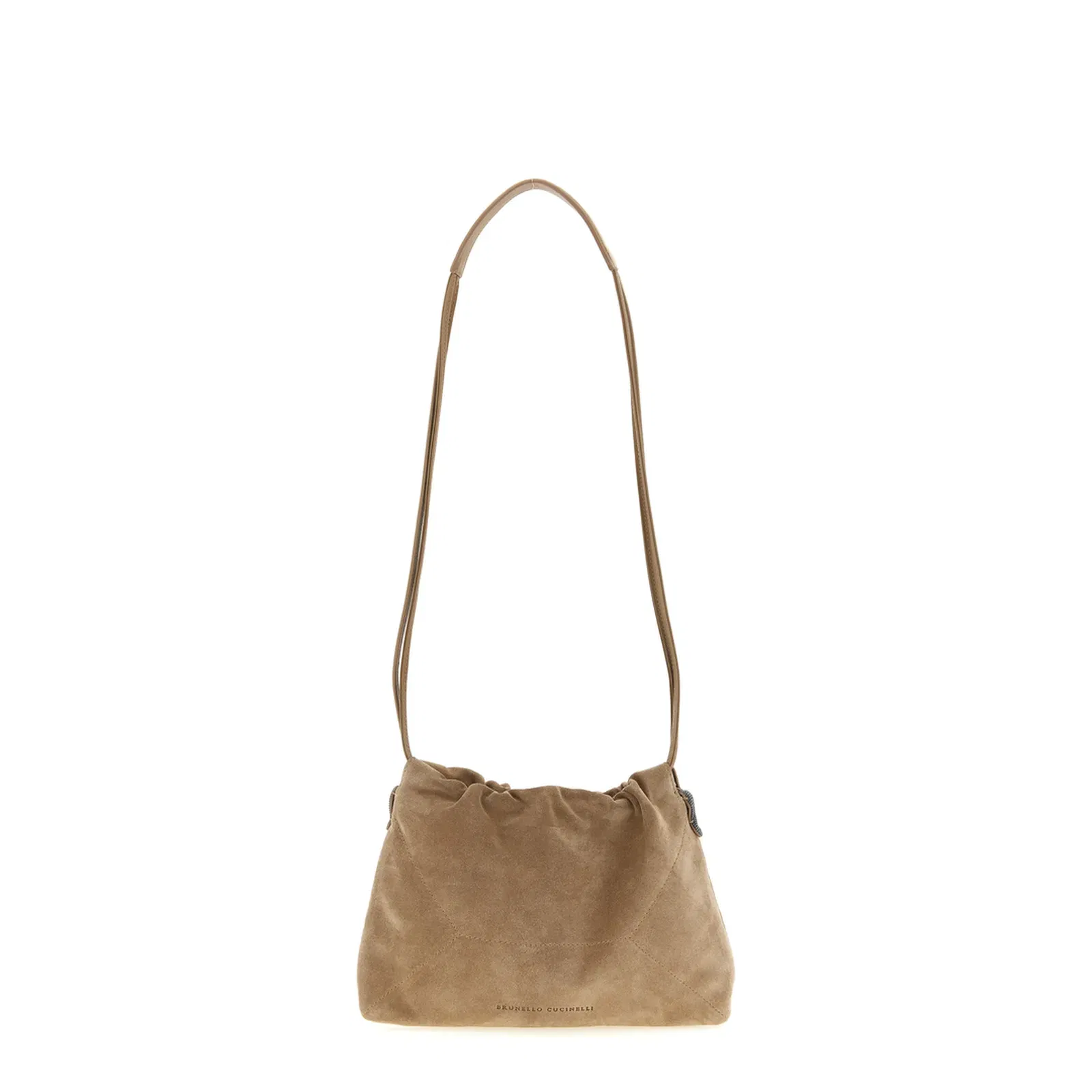 Duo Pouch Shoulder Bag in Suede