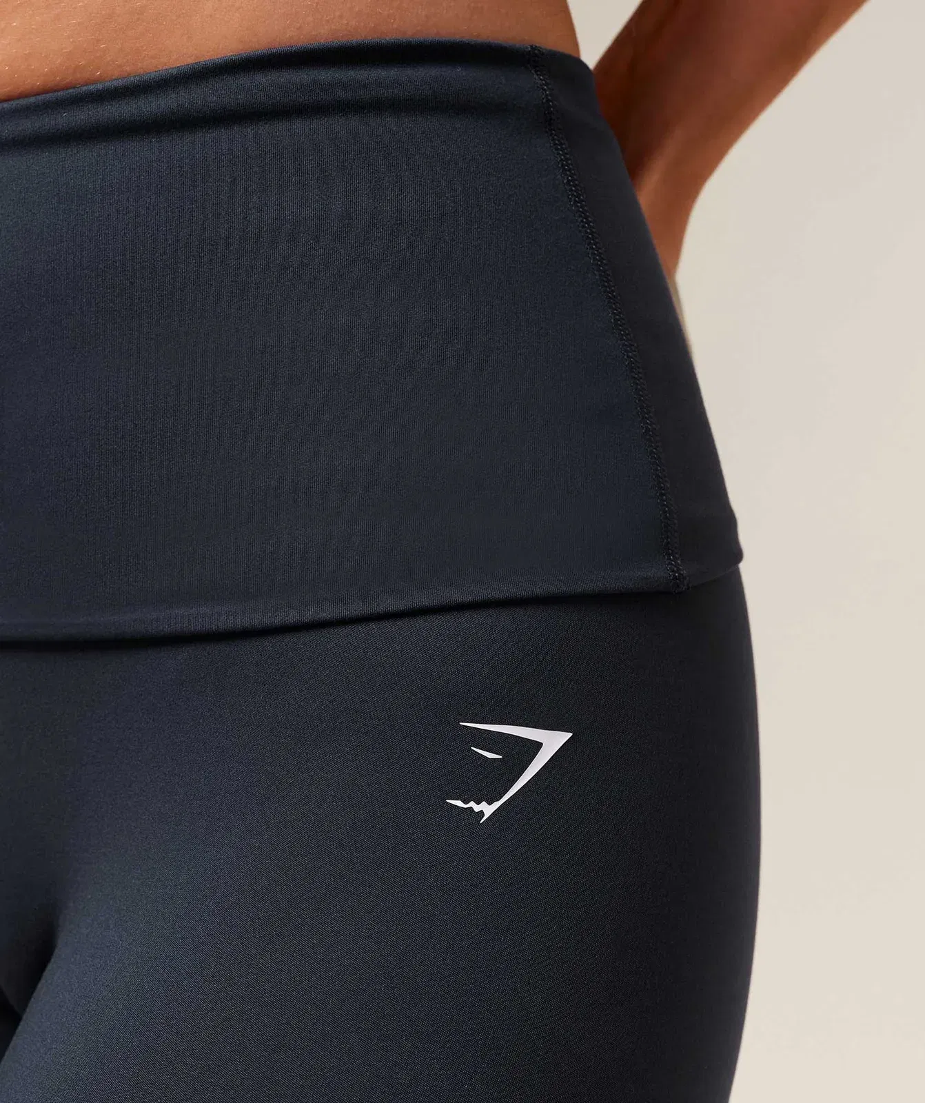 Women's Gymshark Training Foldover Leggings Heavy Blue
