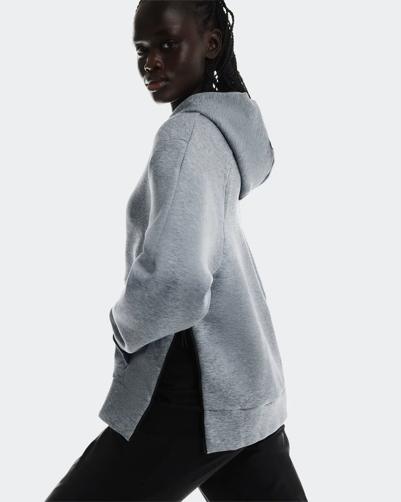 On Focus Tech Hoodie Basalt (Women'S) (Women's)