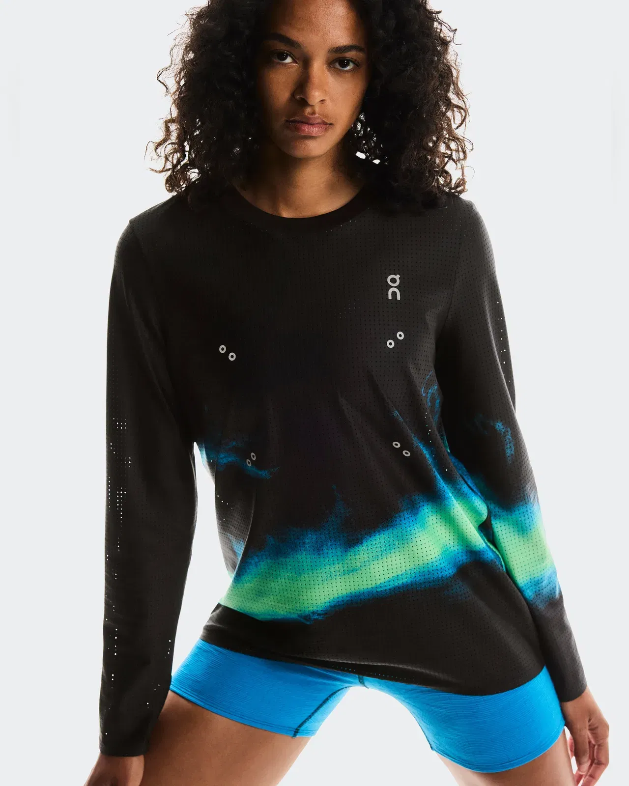 On Pace Mesh Long-T Black Horizon (Women'S) (Women's)