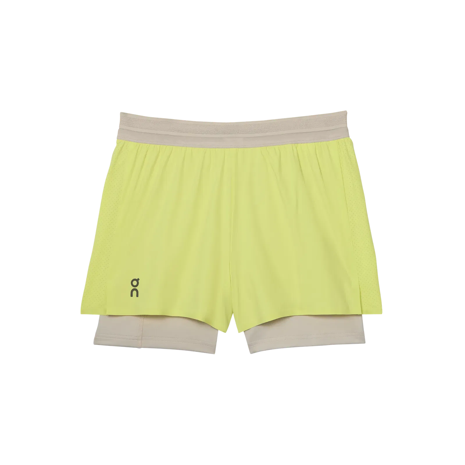 On 3" Performance 2/1 Shorts Limelight Sand (Women'S) (Women's)