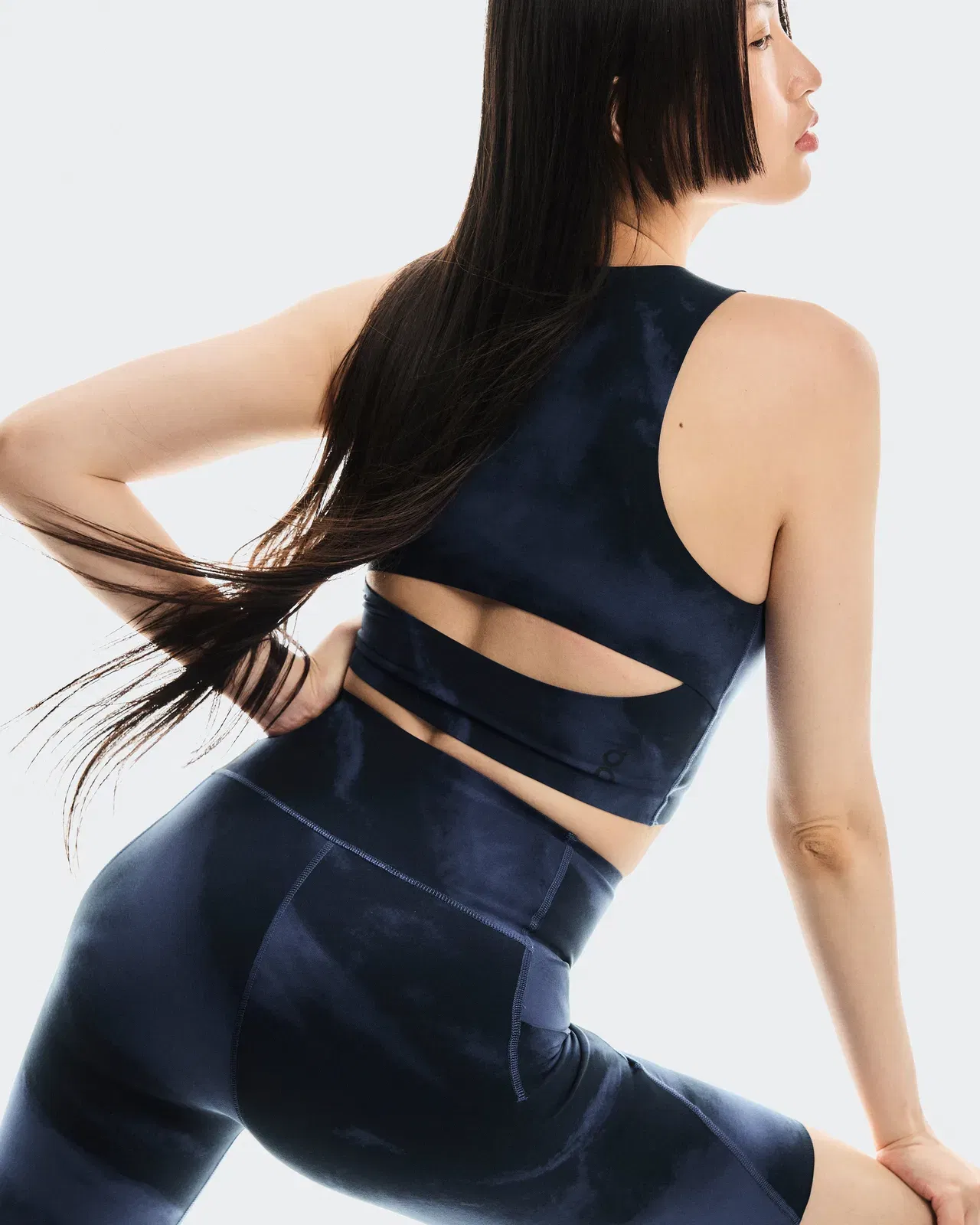 On Studio Open Back Crop Acai Navy