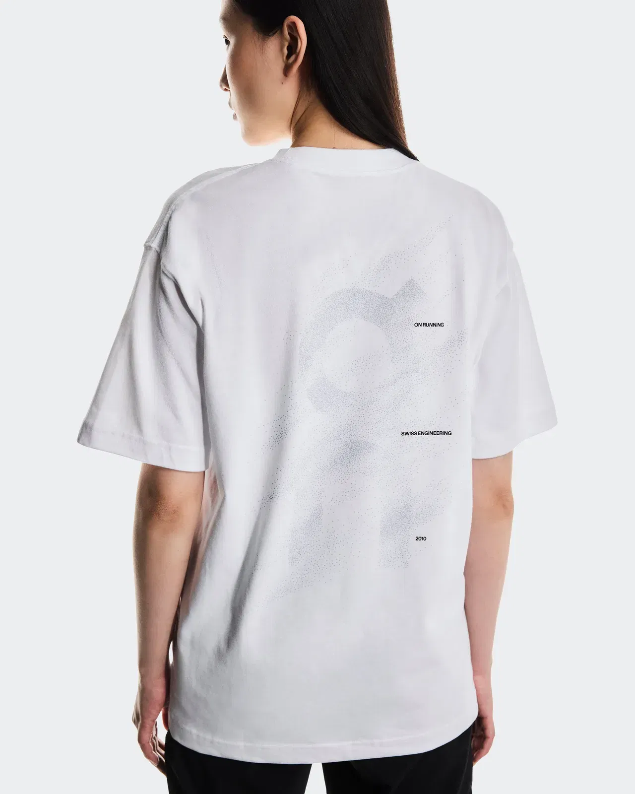 On Club T Graphic White Blue