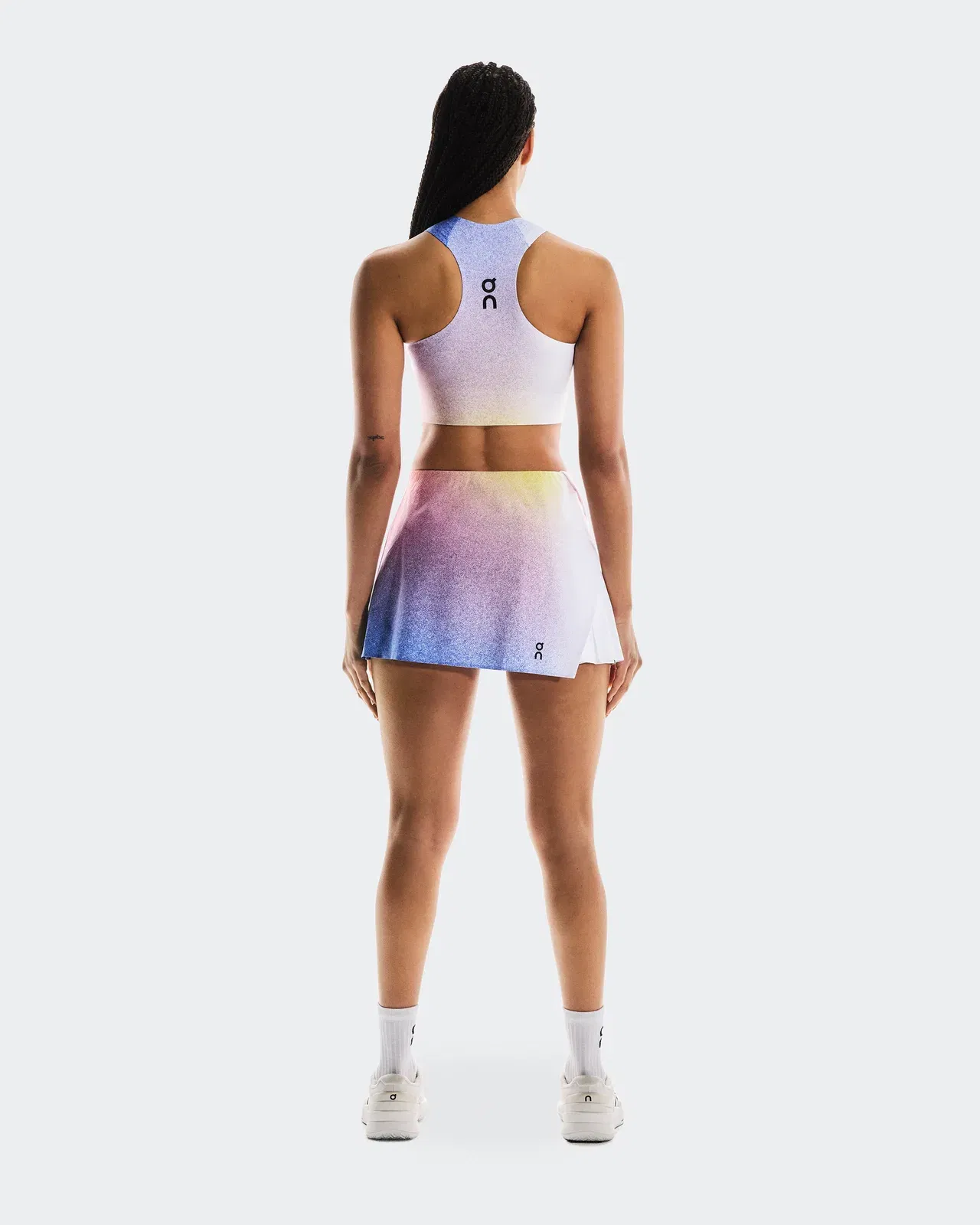 On Court Crop Top White Indigo
