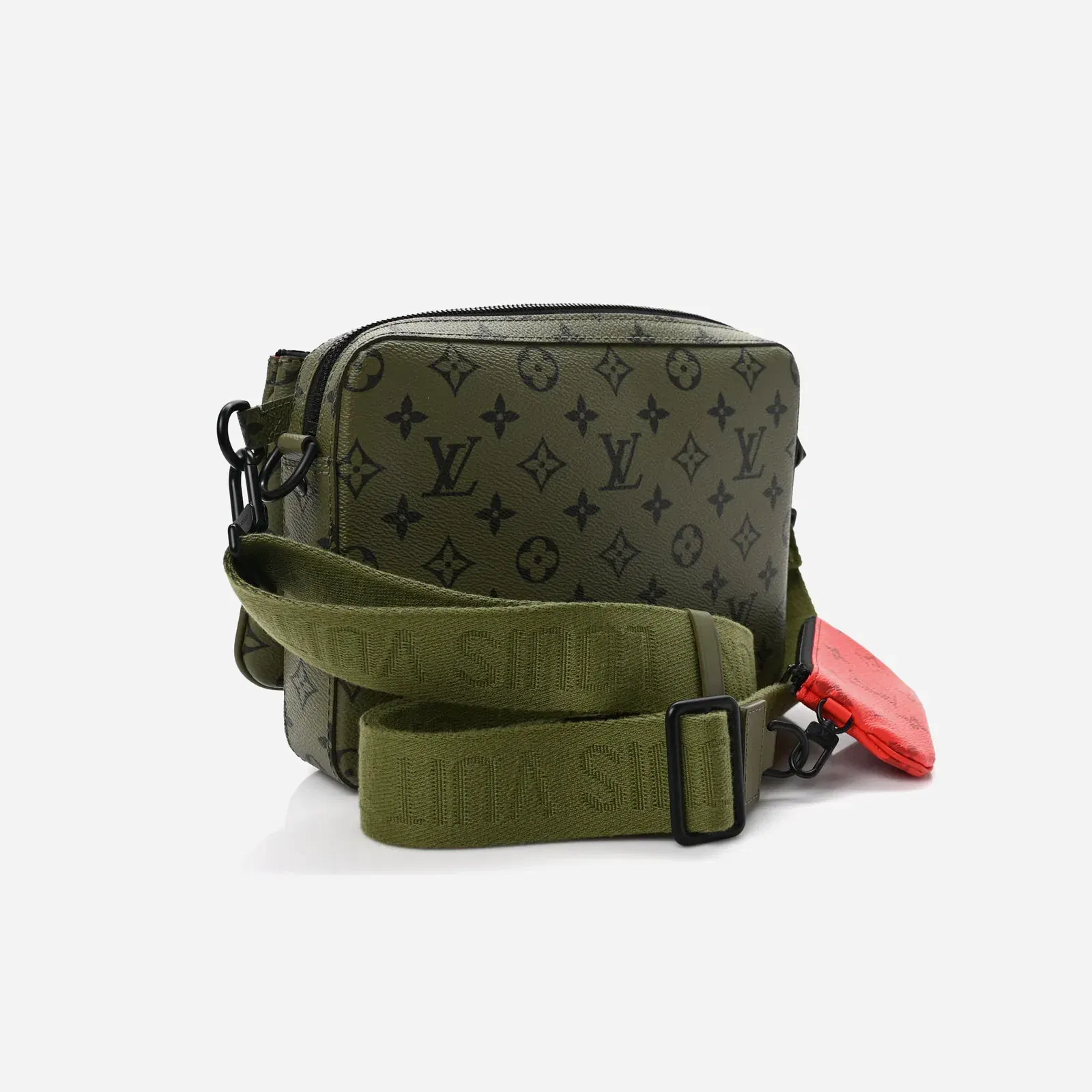 LV Trio Messenger Khaki Vermillon