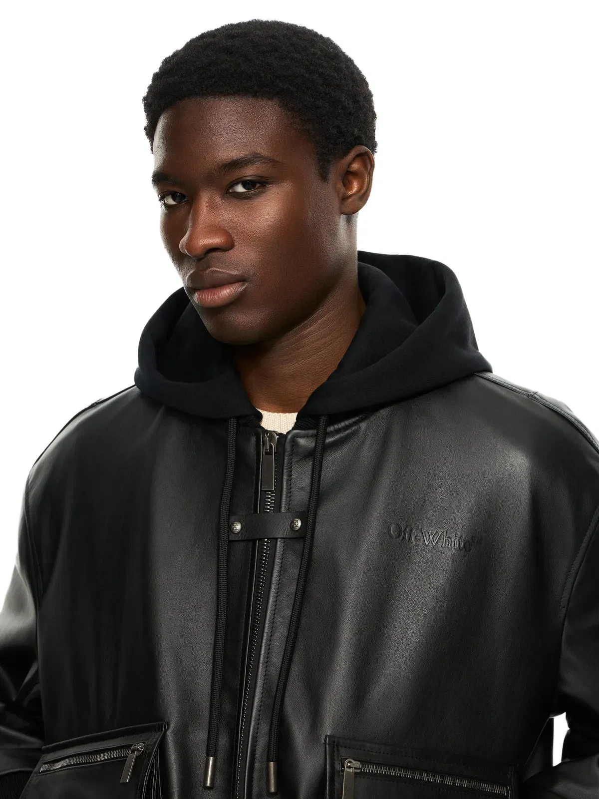 Off White Book Fleece Hoodie Bomber