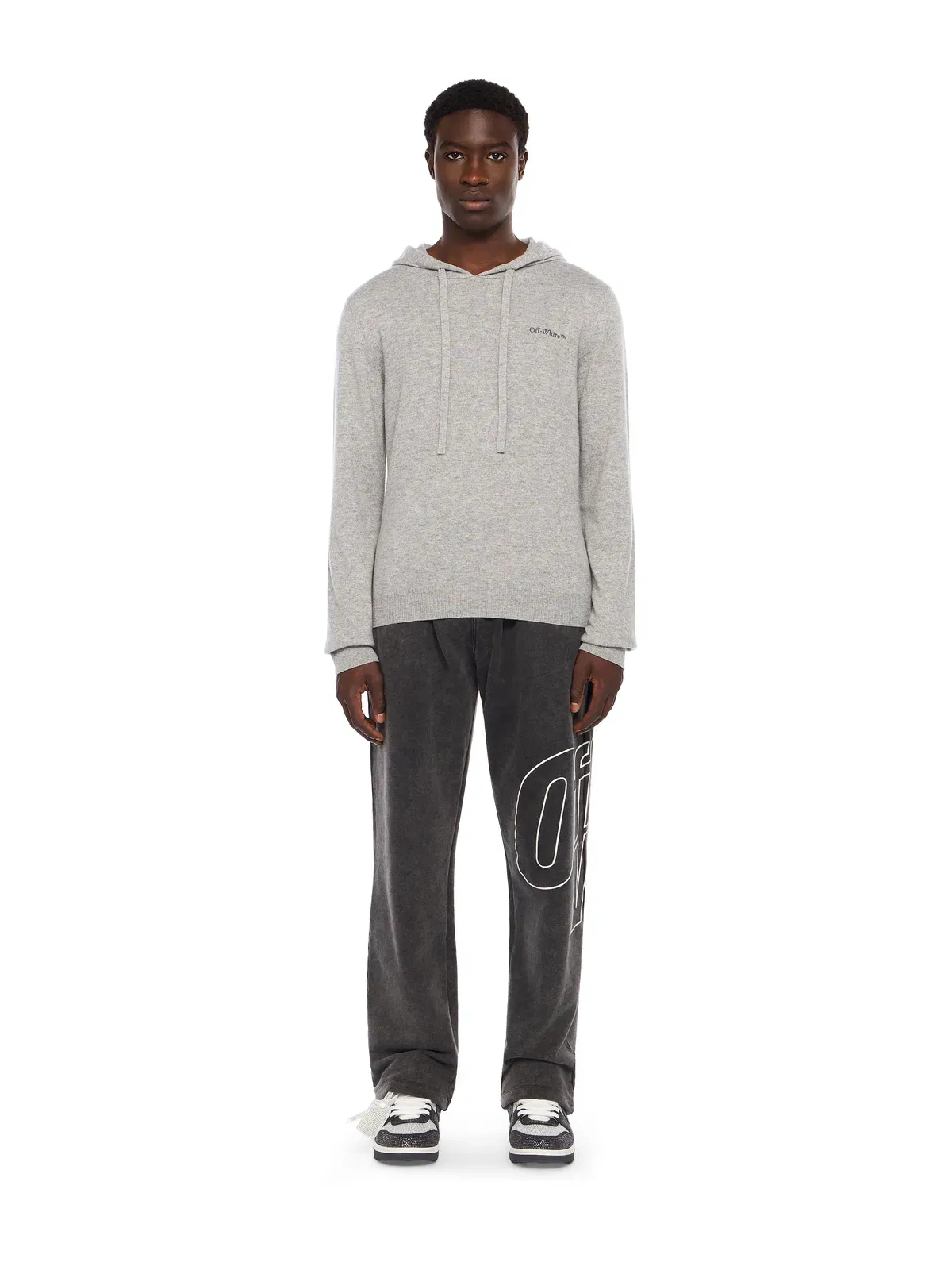 Off White Quote Knit Hoodie