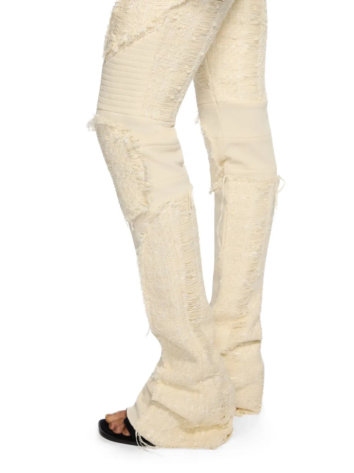 Off White Tweed Slim Pants