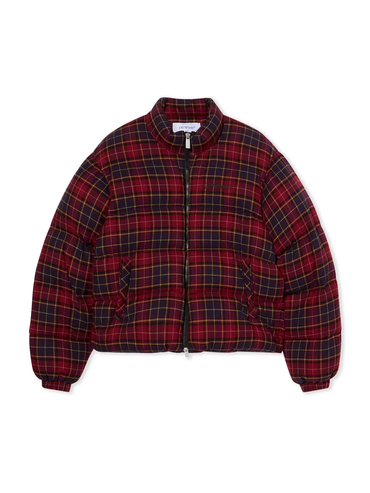 Off White Spray Arrow Check Down Jacket