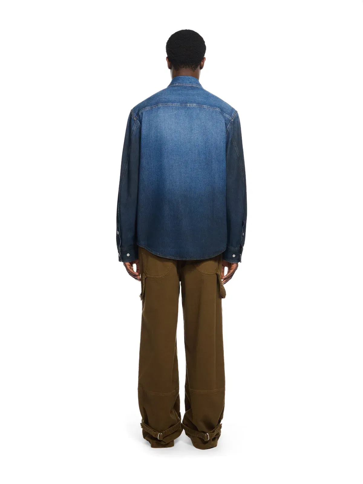 Off White Spray Diagonal Denim Shirt
