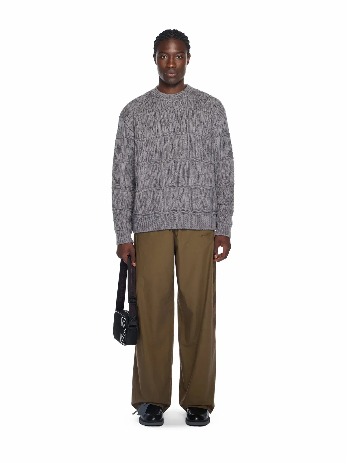Off White 3D Stitch Arrow Knit Sweater