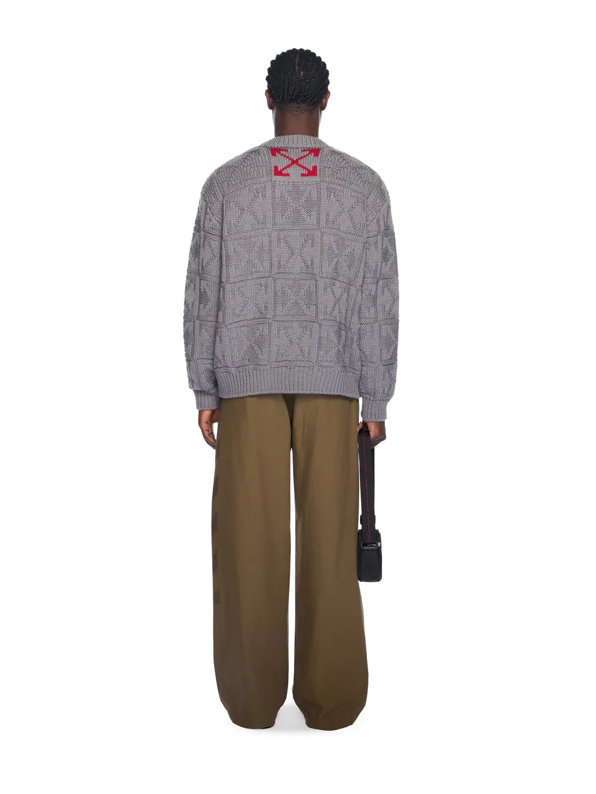 Off White 3D Stitch Arrow Knit Sweater