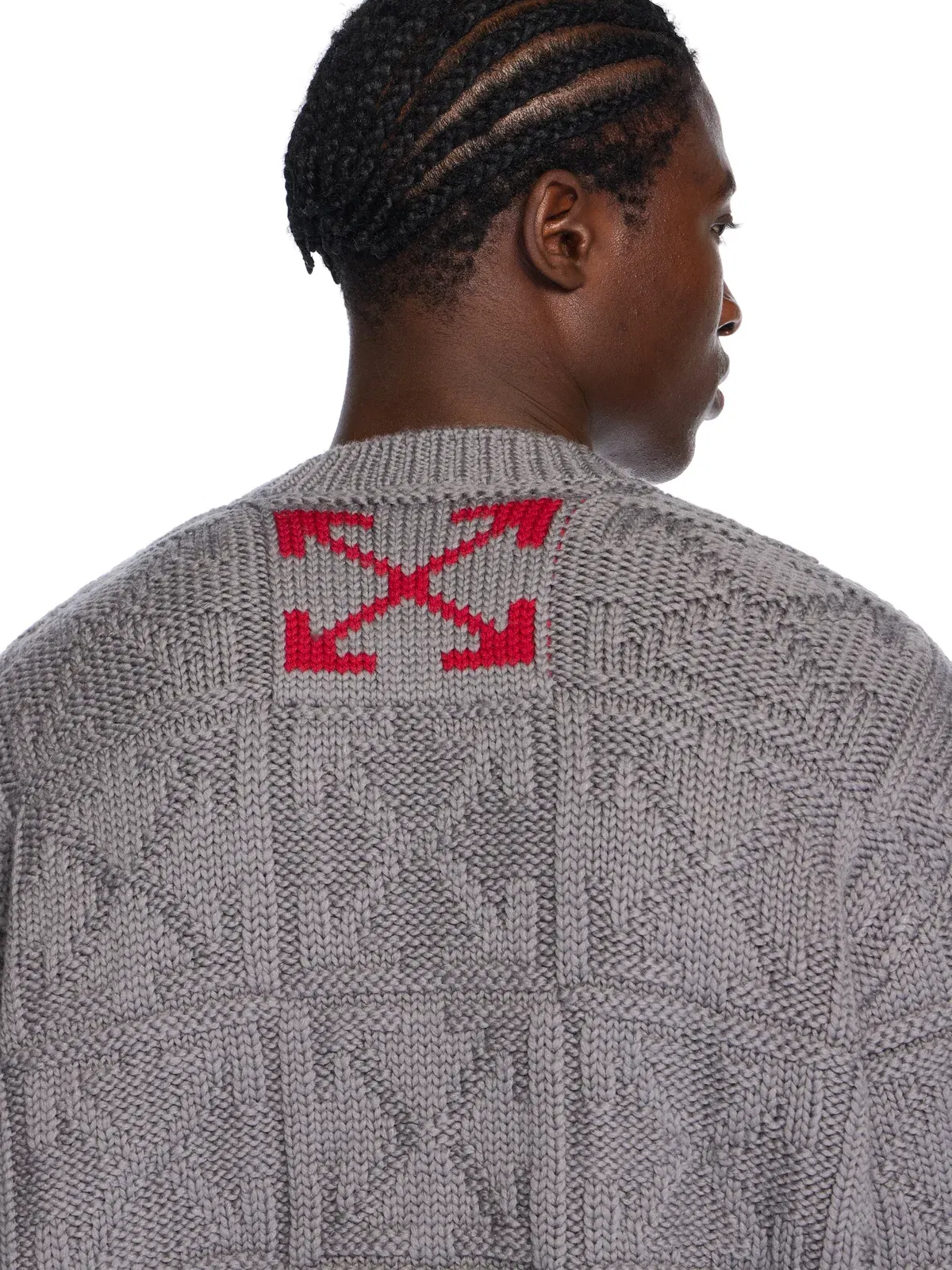 Off White 3D Stitch Arrow Knit Sweater