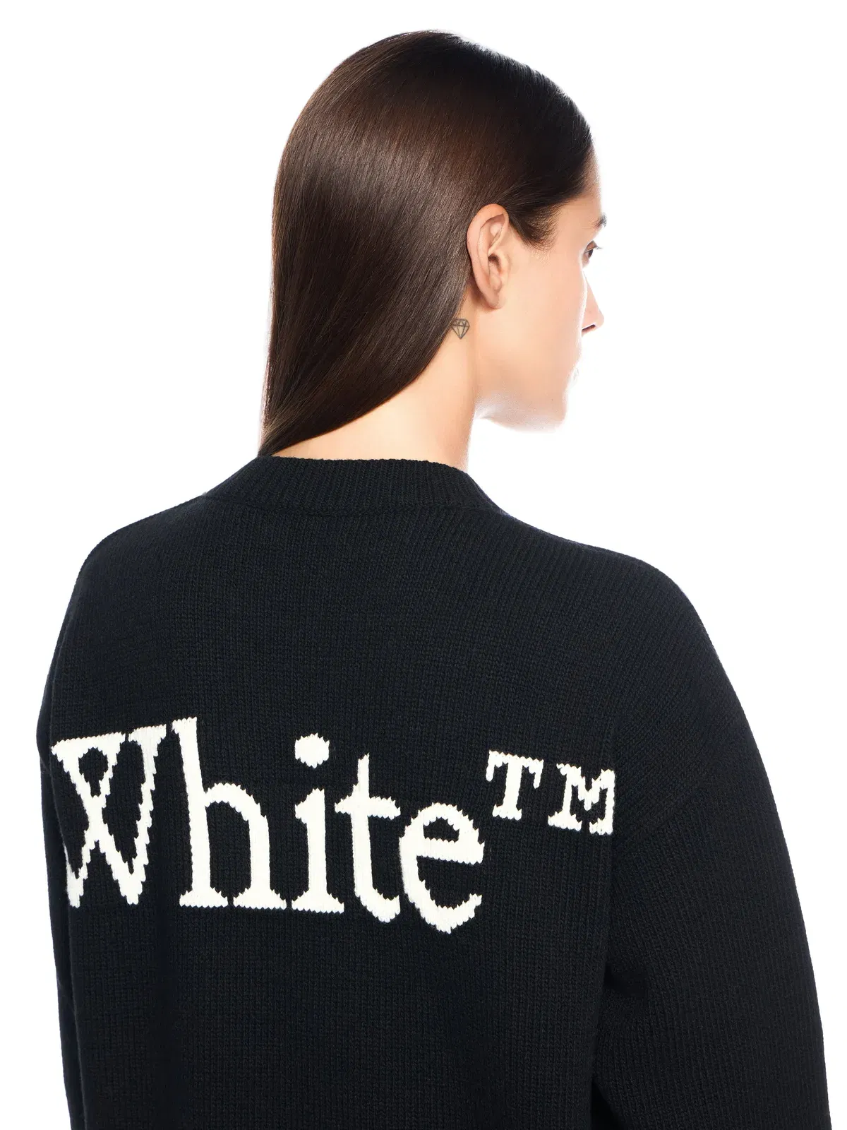Off White Bookish Logo Knit Sweater