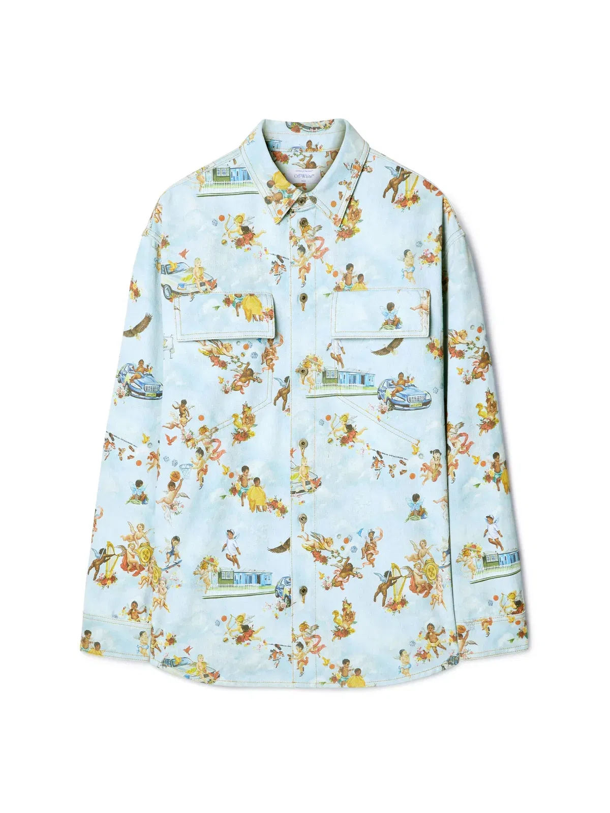 Off White Fresco Print Den Milit Shirt